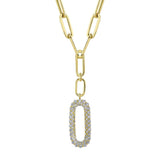 Shy Creation Kate 0.92 Ct. Diamond Paper Clip Link Necklace