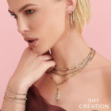 Shy Creation Kate 0.92 Ct. Diamond Paper Clip Link Necklace