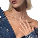 Messika My Twin Trio Pink Gold Diamond Necklace