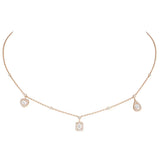 Messika My Twin Trio Pink Gold Diamond Necklace