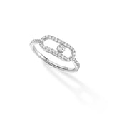 Messika Move Uno Pavé LM White Gold Diamond Ring  Messika