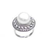 White South Sea Pearl Diamond Ring