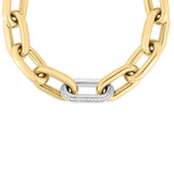 Roberto Coin 18K Yellow/White Designer Gold & Diamond Chunky Paperclip Bracelet  Roberto Coin