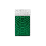 St Dupont Line 2 Guilloche under lacquer lighter Snake Skin green St Dupont