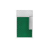 St Dupont Line 2 Guilloche under lacquer lighter Snake Skin green St Dupont