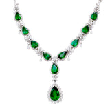 18KW Emerald Diamond Necklace