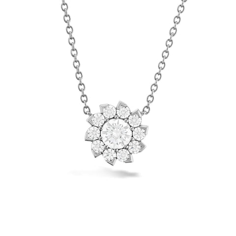 Hearts On Fire Aerial Sol Halo Necklace  Hearts on Fire