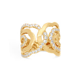 Hearts On Fire Lorelei 18K Rose Gold Interlocking Ring