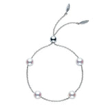 Mikimoto Akoya Cultured Pearl Station Bracelet in White Gold  Mikimoto