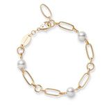 Mikimoto Akoya Pearl M Code Chain Bracelet
