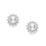 Mikimoto Classic Elegance A+ Akoya Pearl Diamond Studs
