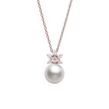 Mikimoto Akoya Cultured Pearl & Diamond Star Necklace 18K