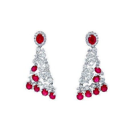 Ruby Diamond Earrings  CH Collection