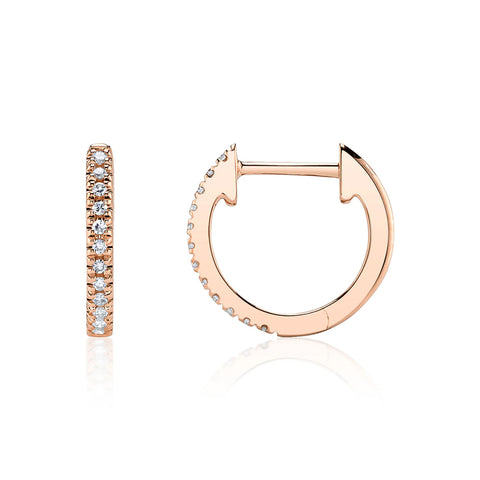 Shy Creation KATE 0.07CT Diamond Huggie Earring