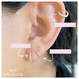 Shy Creation KATE 0.07CT Diamond Huggie Earring