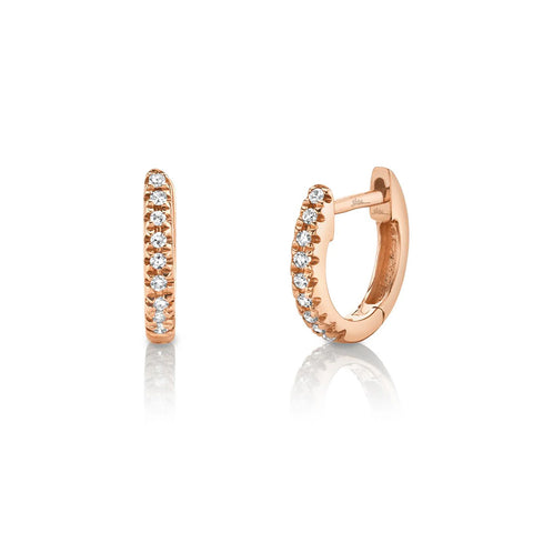 Shy Creation Kate 0.04ct. Diamond Mini Huggie Earrings