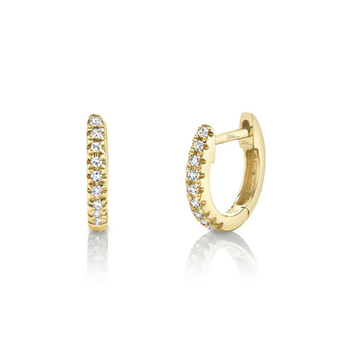 Shy Creation Kate 0.04ct. Diamond Mini Huggie Earrings