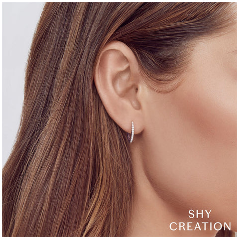 Shy Creation Eternal 0.15ct Diamond Hoop Earring