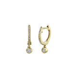 Shy Creation KATE 0.14CT Diamond Bezel Huggie Earring