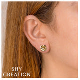 Shy Creation KATE 0.08CT Diamond Flower Stud Earring