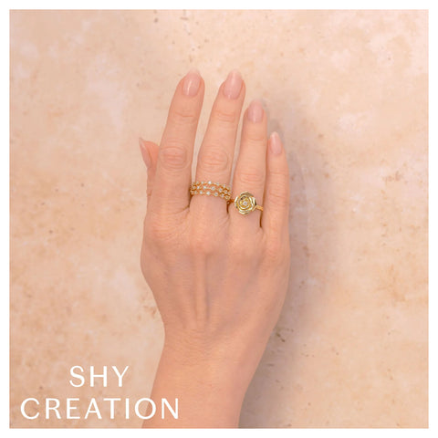 Shy Creation KATE 0.06CT Diamond Flower Ring