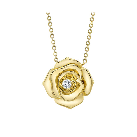 Shy Creation KATE 0.06CT Diamond Flower Necklace