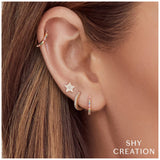 Shy Creation Kate 0.07Ct. Diamond Star Stud Earring