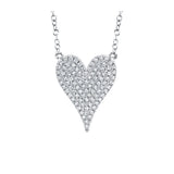 Shy Creation KATE 0.21CT Diamond Pave Heart Necklace