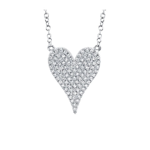 Shy Creation KATE 0.21CT Diamond Pave Heart Necklace