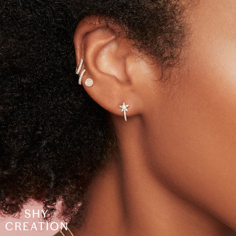 Shy Creation Kate 0.17Ct. Diamond Star Earring