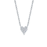 Shy Creation KATE 0.05CT Diamond Pave Heart Necklace
