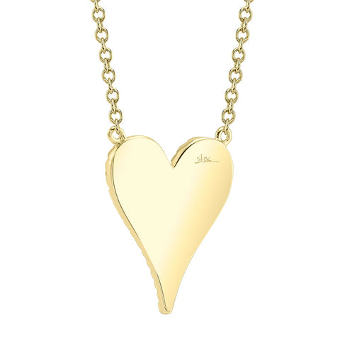 Shy Creation KATE 0.11CT Diamond Pave Heart Necklace