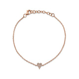 Shy Creation Kate 0.05CT Diamond Pave Heart Bracelet