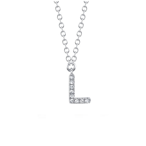 Shy Creation INITIAL 0.03CT Diamond Necklace - INITIAL L
