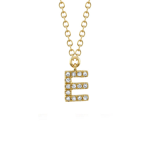 Shy Creation INITIAL 0.04CT Diamond Necklace - INITIAL E