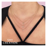 Shy Creation INITIAL 0.04CT Diamond Necklace - INITIAL E