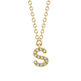 Shy Creation INITIAL 0.05CT Diamond Necklace - INITIAL S