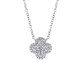 Shy Creation ADELEE 0.41CT Diamond Pear Clover Necklace