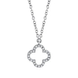 Shy Creation KATE 0.08CT Diamond Clover Necklace