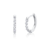 Shy Creation GIA 0.26CT Diamond Oval Huggie Earring