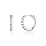 Shy Creation GIA 0.26CT Diamond Oval Huggie Earring