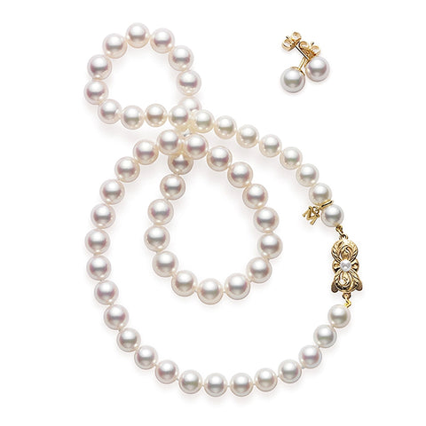 Mikimoto 18" Akoya Cultured Pearl Two-Piece Gift Set