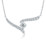 Hearts on Fire Vela Solitaire Crossover Pendant Necklace  Hearts on Fire