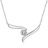 Hearts on Fire Vela Solitaire Crossover Pendant Necklace  Hearts on Fire