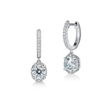 Hearts on Fire Ellipse Diamond Leverback Drop Earrings  Hearts on Fire