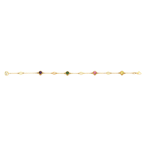 Gucci Interlocking Bracelet with Gemstones  Gucci Jewelry