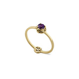 Gucci Interlocking G Amethyst Ring