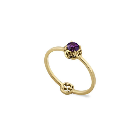 Gucci Interlocking G Amethyst Ring Gucci Jewelry