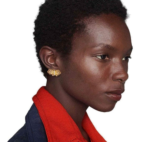 Gucci Le Marché des Merveilles Butterfly Earrings  Gucci Jewelry