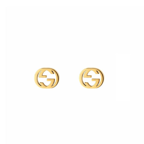 Gucci Interlocking 18K Gold Earrings  Gucci Jewelry
